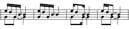 example of the piano score