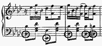 piano example about bass note